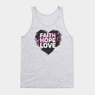 Faith Hope Love Yeshua Heart (Dark) Tank Top